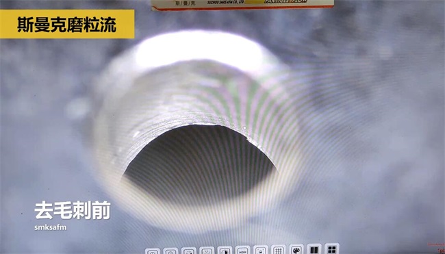 铝合金<a href='//www.jacobled.com/www/' target='_blank'><u>交叉孔去毛刺</u></a>，<a href='//www.jacobled.com/www/' target='_blank'><u>流体抛光机</u></a>约20秒一个